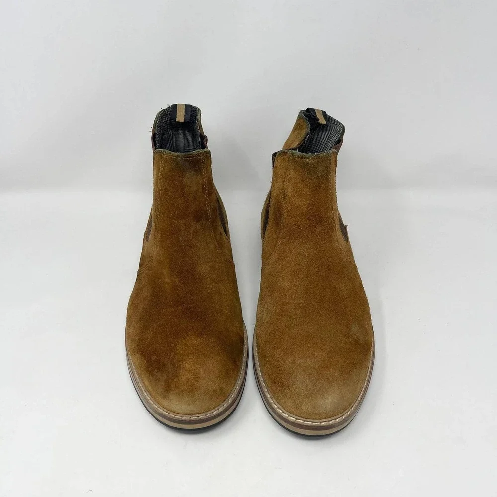 Crevo Reggie Boot‎ Mens 9 Chestnut Brown Suede Casual Slip On Chelsea Gorpcore